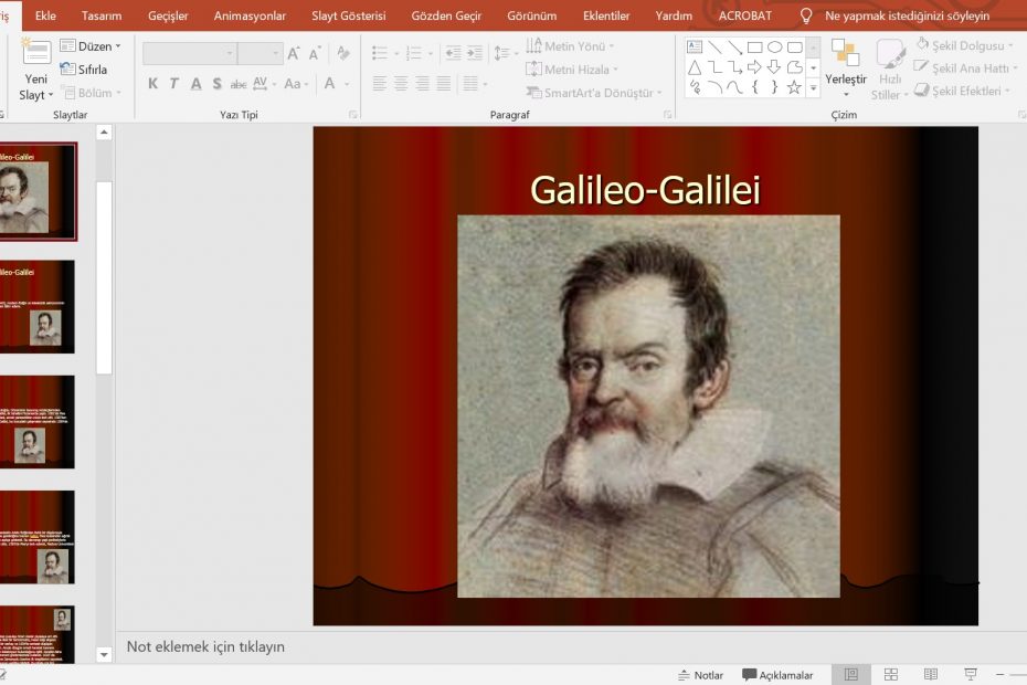 Galileo Galilei nin Hayatı Proje / Performans Ödevi